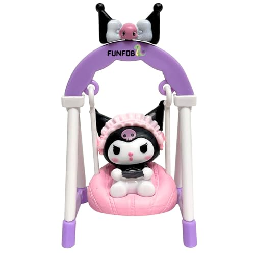 Image of FUNFOB Kuromi Action Figure Height-10cm Collectible for Fans PVC Multicolour | Kurom Swing - Phone