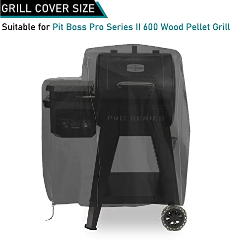 Image of ZJYWSCH Grill Cover for Pit Boss Pro Series II 600 Wood Pellet Grill Smoker PB600PS1 600D Heavy Duty Waterproof Pit Boss 600 Grill Cover