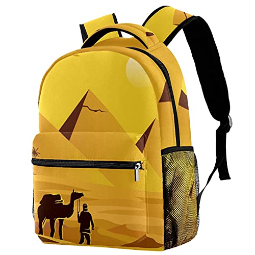 Sac à dos de voyage enfant Égypte avec filet gourde filles garçons