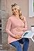 Ekouaer Womens 4 Packs Maternity Shirts Long Sleeve Pregnancy Tops V Neck Tunic Blouses Clothes Black/Brown/Army Green/Pink XX-Large