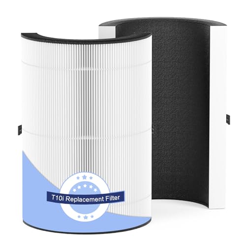Image of 2 Pack T10i Replacement Filter Compatible with Blueair Comfort-Pure 3-in-1 Air Purifier Small, True HEPA High-Efficiency Activated Carbon Filter for Home Large Room