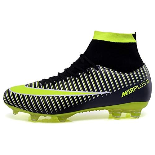 LSGEGO Botas de fútbol para Hombres Zapatos de fútbol con Tacones Altos Zapatos de Entrenamiento con Tachuelas al Aire Libre Zapatillas al Aire Libre Botas Deportivas para Adolescentes