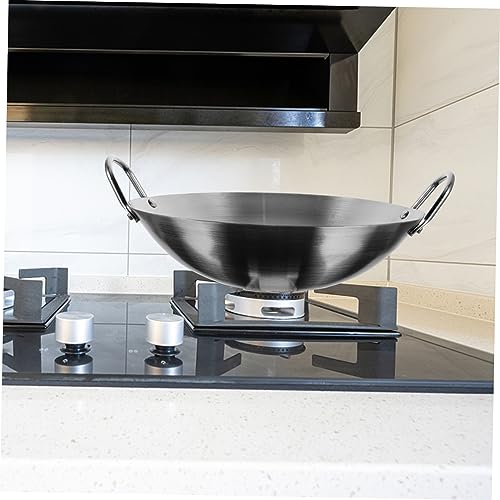 Wok cocina acero inoxidable con doble mango 1pc miniatura 5