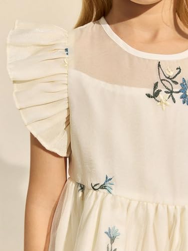 Image of TAGAS Girls' Long-Sleeve Floral Party Dress with Big Bow||Baby Girl Dress|| Frock for Girls|prinsses Dresses | Dress for Girls|