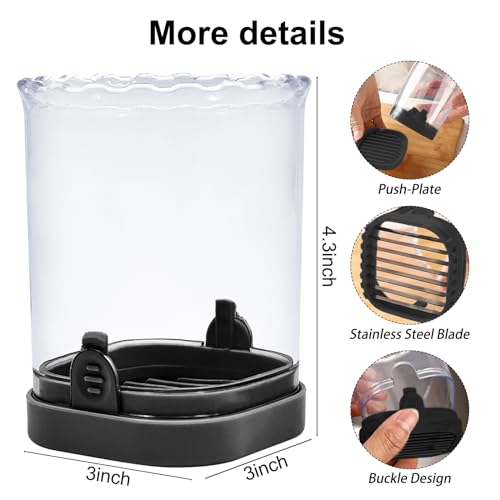 Fruit Slicer Cup: Strawberry Slicer, Strawberries Cutter Cup, Speed Cutter for Banana Grape Egg Kitchen Portable Slicing Tool(Black)