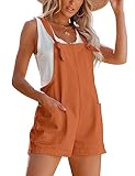 Overall Shorts for Women Overalls Romper Summer Clothes for Women Casual Linen Overalls for Women Wo