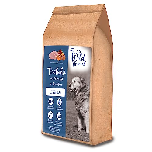 Wild Animal Senior - Premium Hundefutter - Truthahn mit Süßkartoffel & Preiselbeere, Trockenfutter, getreidefrei, 1er Pack (1 x 6kg)