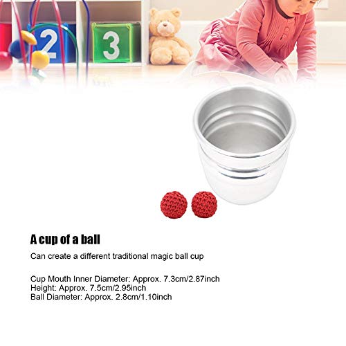 Clássico Close Up Magic Props, Wide Mouth Chop Cup Mágico Props Magic Tricks Copo magnético de alumí