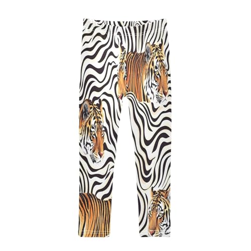 Toddler Girls Leggings Printed Yoga Pants Leggings Tigers and Stripe for Kids