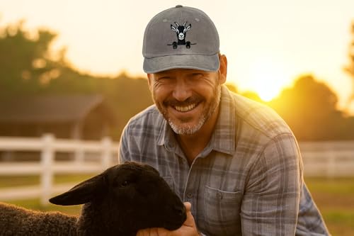 Image of Farm Animal Baseball Cap for Men Women, Goat Donkey Horse Pig Hat | Farm Life Inspiration, Classic Baseball Cap Design, Breathable Cotton Fabric, Secure Adjustable Buckle