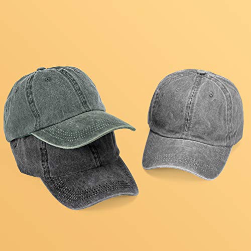 Meinicy 3 Pack Washed Plain Baseball Cap thumb #1