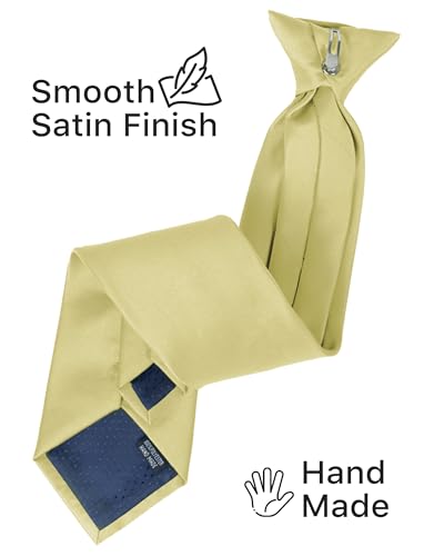 Image of boxed-gifts Clip on Ties for Men - Premium Black Solid Color Clip on Tie