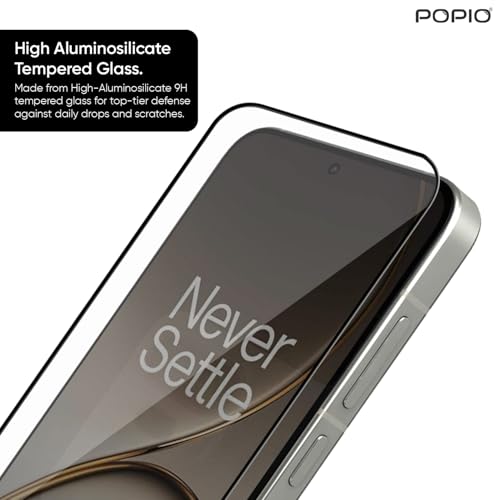 Image of POPIO Military-Grade Gorilla Tempered Glass for OnePlus 15T | 9H Hardness, Edge-to-Edge, Bubble-Free