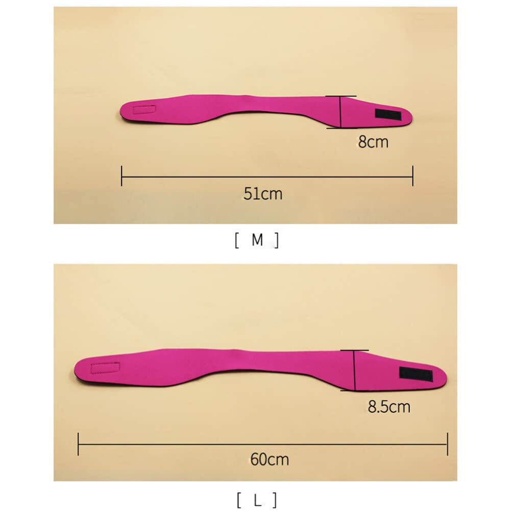 BESPORTBLE Swimming Headband for Boy Girl Adults Adjustable Neoprene Ear Hair Band for Water Activities Surfing Diving Yoga Rose Red