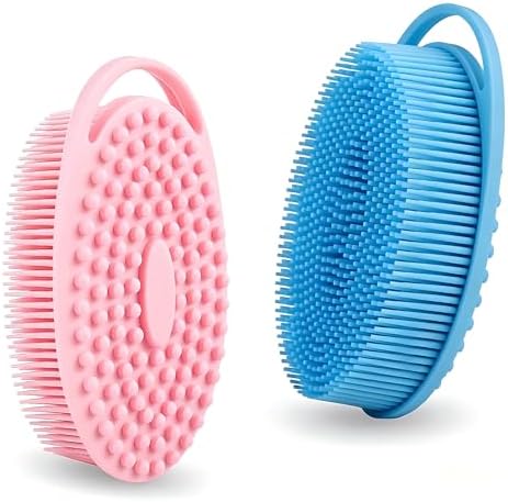 2 Pack Silicone Body Scrubber, Exfoliating Shower Scrubber for All Skin — 사진 7