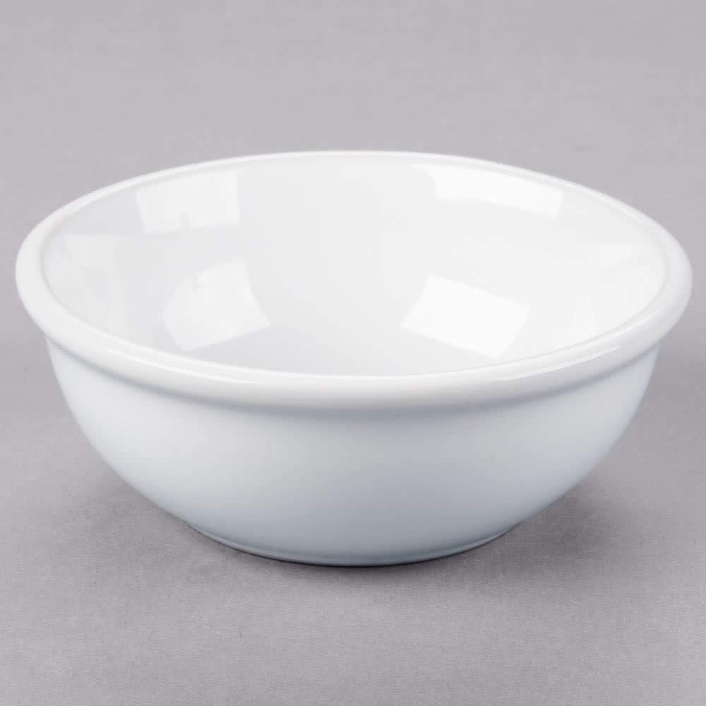 HomeVss Restaurant Value, Stoneware with Rolled Edge, Bright White12oz Nappy Bowl, Case of 36