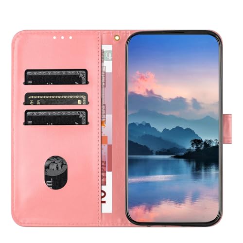 Étui portefeuille Samsung S24 Plus rose idéal pour visionner vos vidéos mains libres