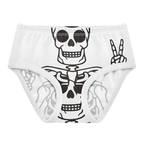 Skeleton HAPPY Halloween Panties for Girl Toddler Girls Underwear Cotton Fun Print Underpants Briefs 2t