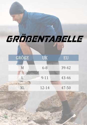 ZAKASA Rutschfeste Socken Herren: Anti Rutsch Socken mit Noppen, Baumwolle Spandex Elasthan, Gray, 43-46, 8 Paare