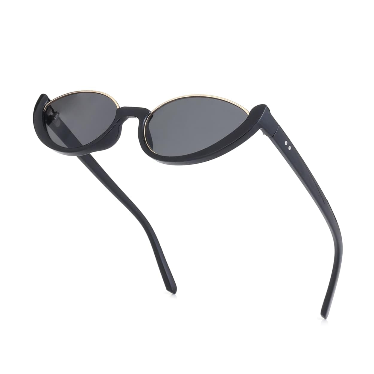 Small Cat Eye Sunglasses Women Half Frame Shades Metal Frame Womens Outdoor Fashion Eyewear For Party UV Protection Womens-image-18