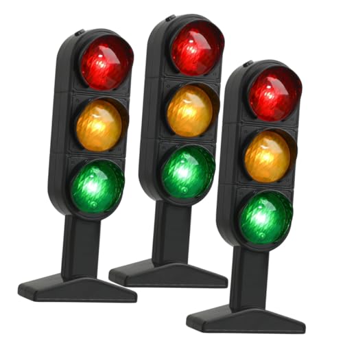 Vaguelly 3個 向け信号灯 リアルなデザイン交通 教育モデル 道路標識学習用キッズトラフィックライト 早期教育と遊びに
