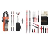 PowerBear 25PCS Multimeter Test Leads Kit with Storage Bag&plus;PowerBear Digital Clamp Meter Multimeter 6000 Counts for AC&sol;DC Current & Voltage