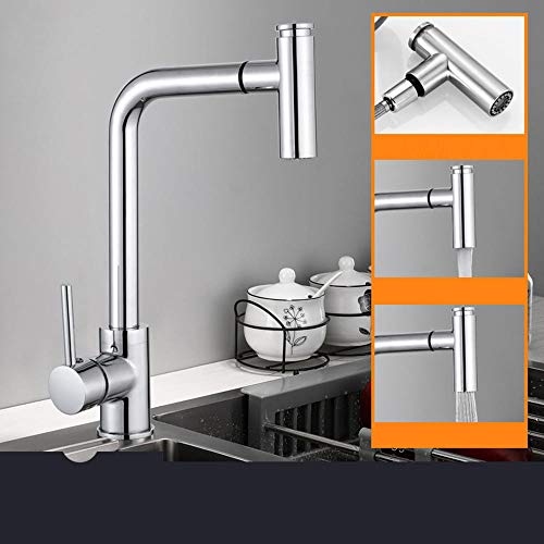 Robinet cuisine douchette eau chaude froide bec pivotant 360