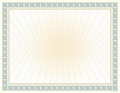 Great Papers! Westminster Green Metallic and Gold Foil Certificates, 8.5