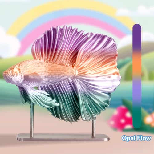 Image of ERYONE Silk Rainbow 3D Printer PLA Filament 1.75 + /- 0.03mm, Shiny Multicolor Filament PLA Fast Color Change 1KG(2.2LBS), Opal Flow