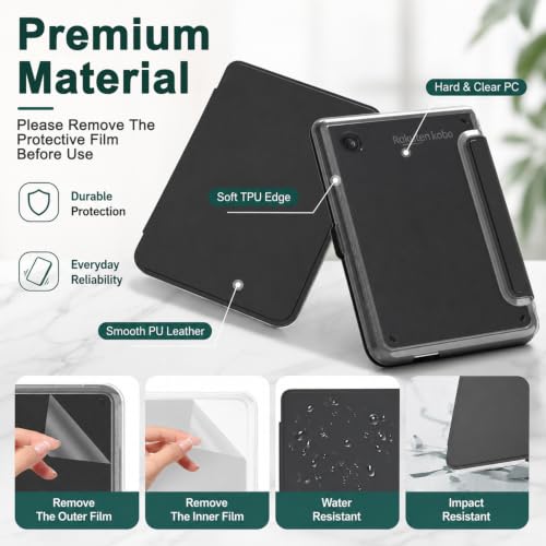 Image of ZORBES Detachable Magnetic Case for 6 inch Kobo Clara Colour (2024) Clear Back