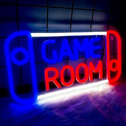 Image of LED Game Sign Game Zone Neon Signs Gaming Room Wall Art Decor Man Cave Lights Signs Gamer Home Bedroom Decoration USB Powered Brightness Adjustable