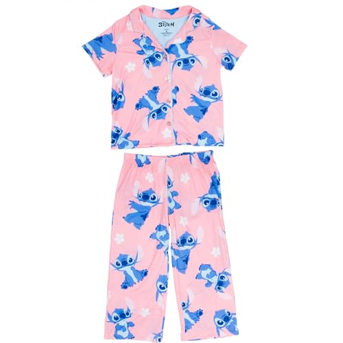 Centric Brands Lilo and Stitch Floral Poses Youth 2-Piece Pajamas