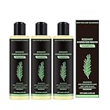 3er Pack Rosmarin Shampoo für Haarwachstum Pflegendes Volumen für Fettiges Mit Natürlichen Kräuterextrakten Unisex(100ml*3)