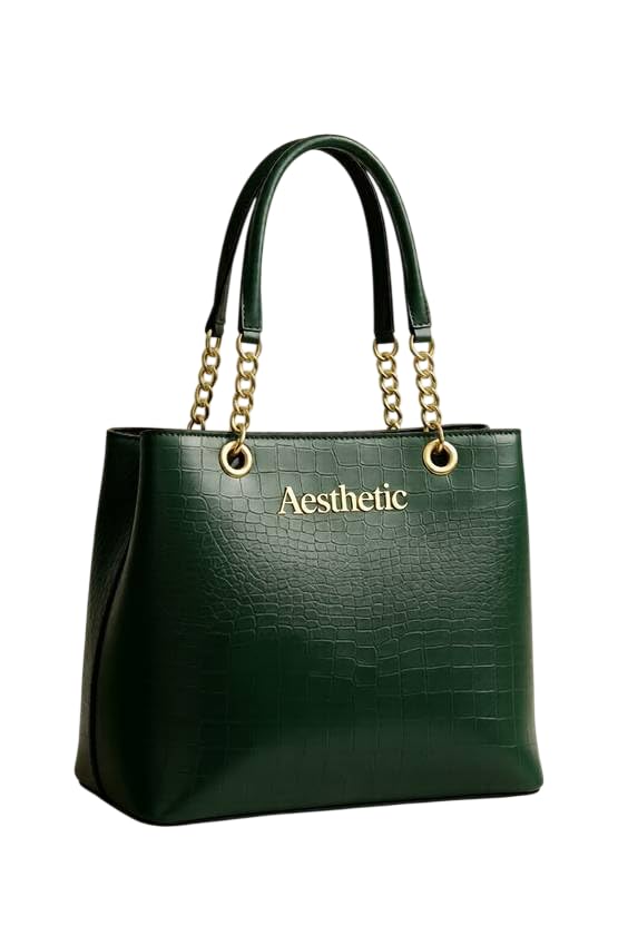 Women’s Structured Handbag | Premium Croc-Texture Tote Bag with Chain Handle | Stylish Office & Daily Use Ladies Shoulder Bag Women’s Structured Handbag | Premium Croc-Texture Tote Bag with Chain Handle | Stylish Office & Daily Use Ladies Shoulder Bag