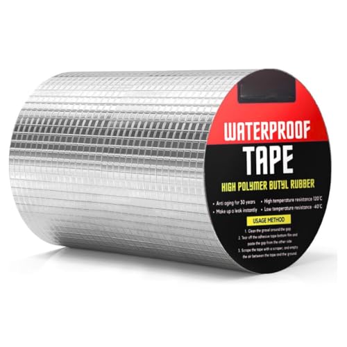 Image of Waterproof Butyl Rubber Tape, Strong Adhesive, Aluminium Foil, for Roof Leak, Surface Crack, Window Sill Gap, Boat and Tank Sealing..Size- 2Inch, 4Inch, 6Inch, 8Inch. (6INch)