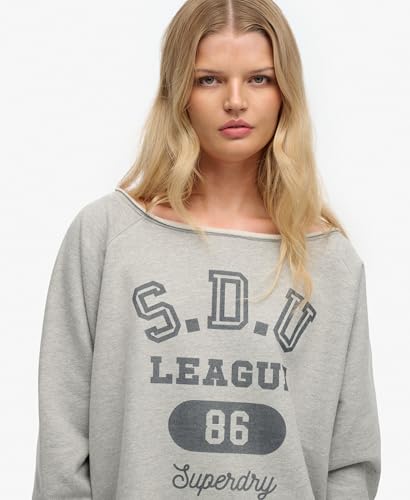 Sweatshirt femme Superdry Bardot Athletic Essentials - vue 5