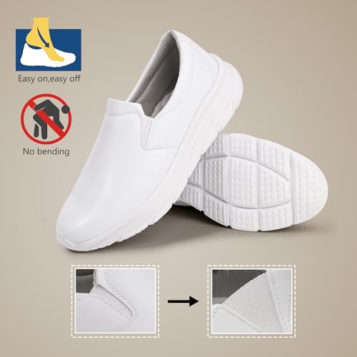 Hawkwell Men's Slip On Arch Support Lightweight Slip Resistant Comfortable Nursing Shoes4