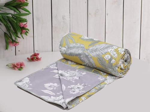 COZY FURNISH Super Soft Brushed Microfiber Cotton 3 Layer Breathable Double Dohar Lightweight Bed Dohar 84X96(Inches) 213X243(CM) Flannel Dohar Throws for Bed (LightGreen)| TC - 144