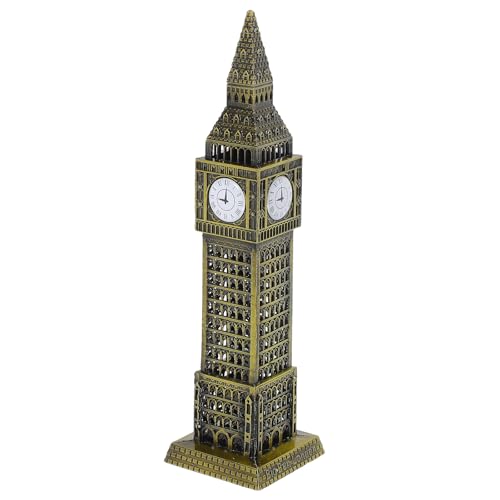 Regalo speciale: un regalo premuroso e unico per gli amanti degli orologi e dell'architettura, statue decorative per la casa, sculture in metallo vintage
