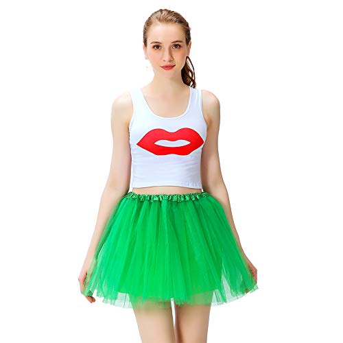 LOOHAOC Tutu Falda de Mujer Falda de Tul 50's Short Ballet 4...