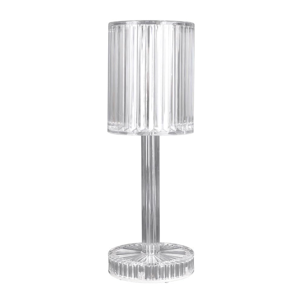 LED-Tischlampe Mit Kristalloptik 'Diamant' – Dimmbar & Wiederaufladbar, 24,6 Cm Hoch, Moderne Deko-Leuchte