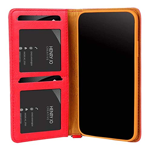 Image of ClickCase for Realme Narzo 20 pro Flipper Series Leather Wallet Flip Case Kick Stand with Magnetic Closure Flip Cover for Realme Narzo 20 pro (Red)