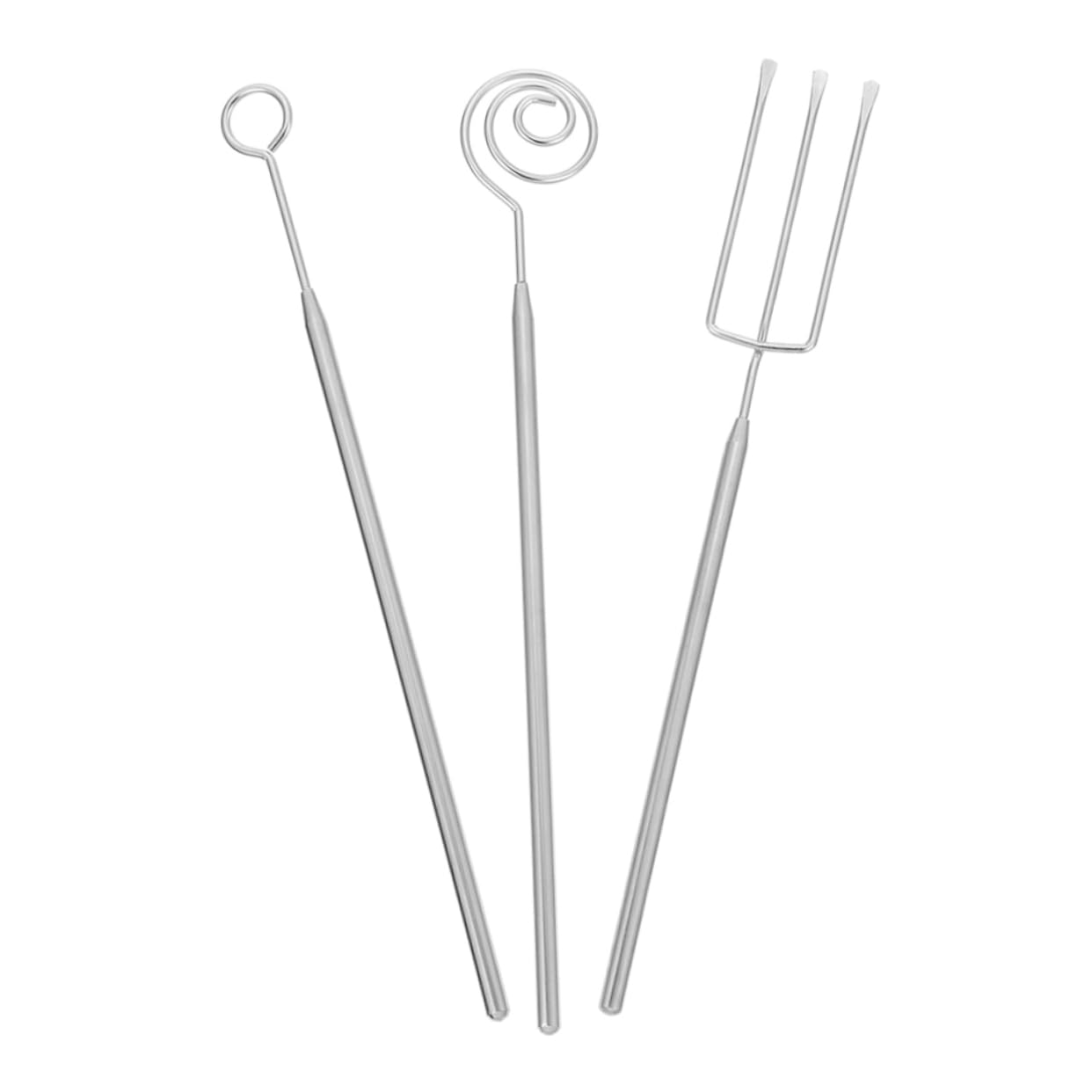 PRETYZOOM 3Pcs Stainless Steel Chocolate Dipping Fork DIY Baking Ergonomic Handles for Fondue Truffles Pralines Easy to Clean Chocolate Making Tools