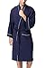 Produktbild Dolamen Unisex Damen Herren Morgenmantel Bademäntel, Weich u. Leicht Baumwolle Waffelpique Nachtwäsche Nachthemd Robe Negligee locker Schlafanzug, für Spa Hotel Sauna (X-Large, Dunkelblau)