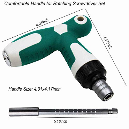 Ratcheting Screwdriver, Liangery T Handle Ratchet Screwdriver Set With Multi Bits Adjustable Length Ratcheting Screwdriver Kit With Case Multibits Socket Ratchet Wrench Set 41 In 1 #TOP5