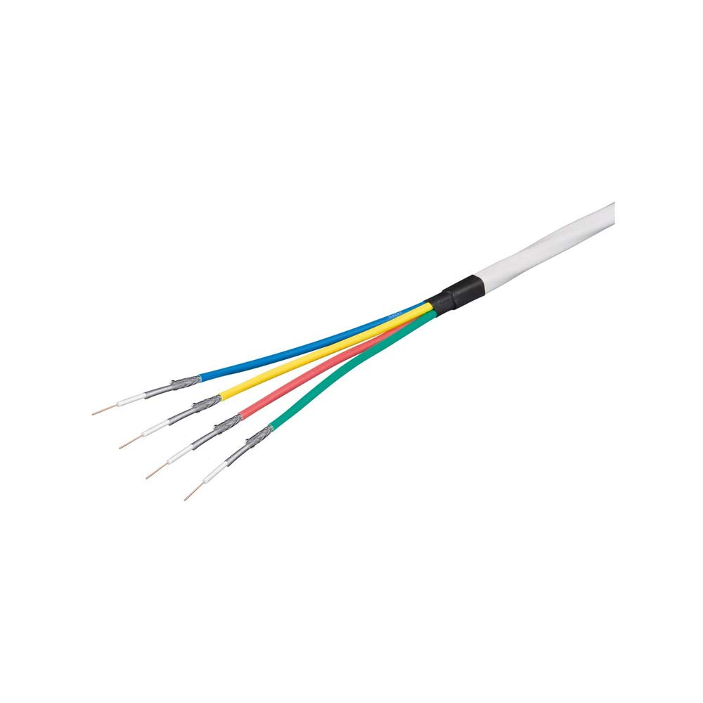 Goobay 67329 80 dB Câble D'Antenne Coaxial Quattro, 2x Blindé, CCS, Blanc, 100 m Longueur