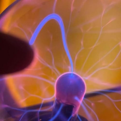 Luminária de Mesa Globo de Plasma 20 cm, 127V, Efeitos Luminosos Coloridos