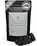 Incensera Räucherkohle – 10 selbstzündende Kohle-Tabletten | Für Weihrauch, Harze, Bakhoor & Kräuter – Einfaches Räuchern zu Hause