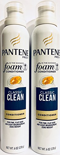 Pantene Pro-V Haircare - Foam Conditioner - Classic Clean - Net Wt. 6 OZ (170 g) Per Can - Pack of 2 Cans