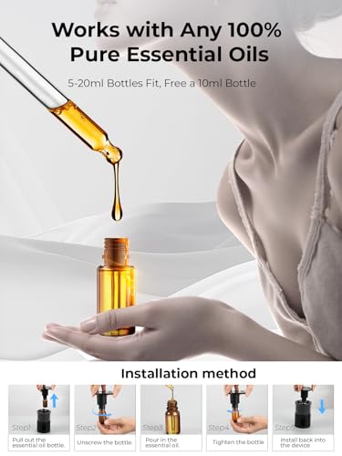 Pmsusoow Waterless Essential Oil Diffuser 9-Color LED for Home - image 9